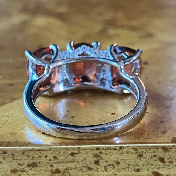 Red Labradorite Sterling Silver Ring Size 6 - Picture 5 of 9